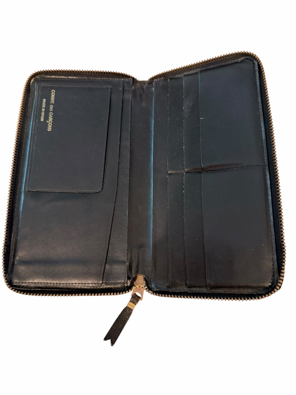 Comme des Garsons Black Zip-Around Leather Men’s Wallet